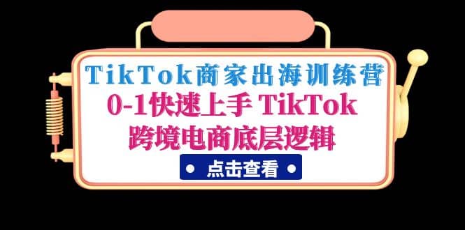 TikTok商家出海训练营：0-1快速上手 TikTok跨境电商底层逻辑(无水印)-梧桐生花